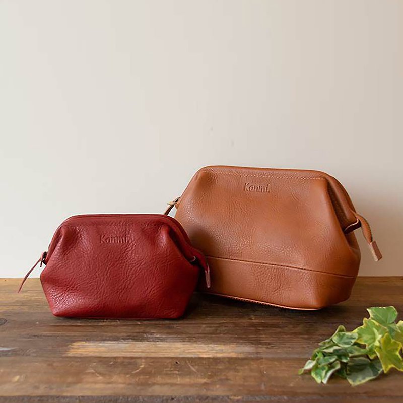 Japan Kanmi. - Lop Series Multipurpose Bag (Medium) - Toiletry Bags & Pouches - Genuine Leather 