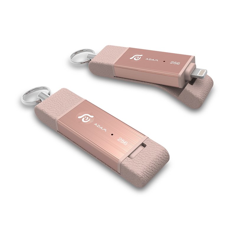 ギフトセット| iKlipsのDUO双方向のAppleのiOS USB3.1フラッシュドライブ256ギガバイトは、ゴールドローズ4714781444804 - スマホケース - 金属 ピンク