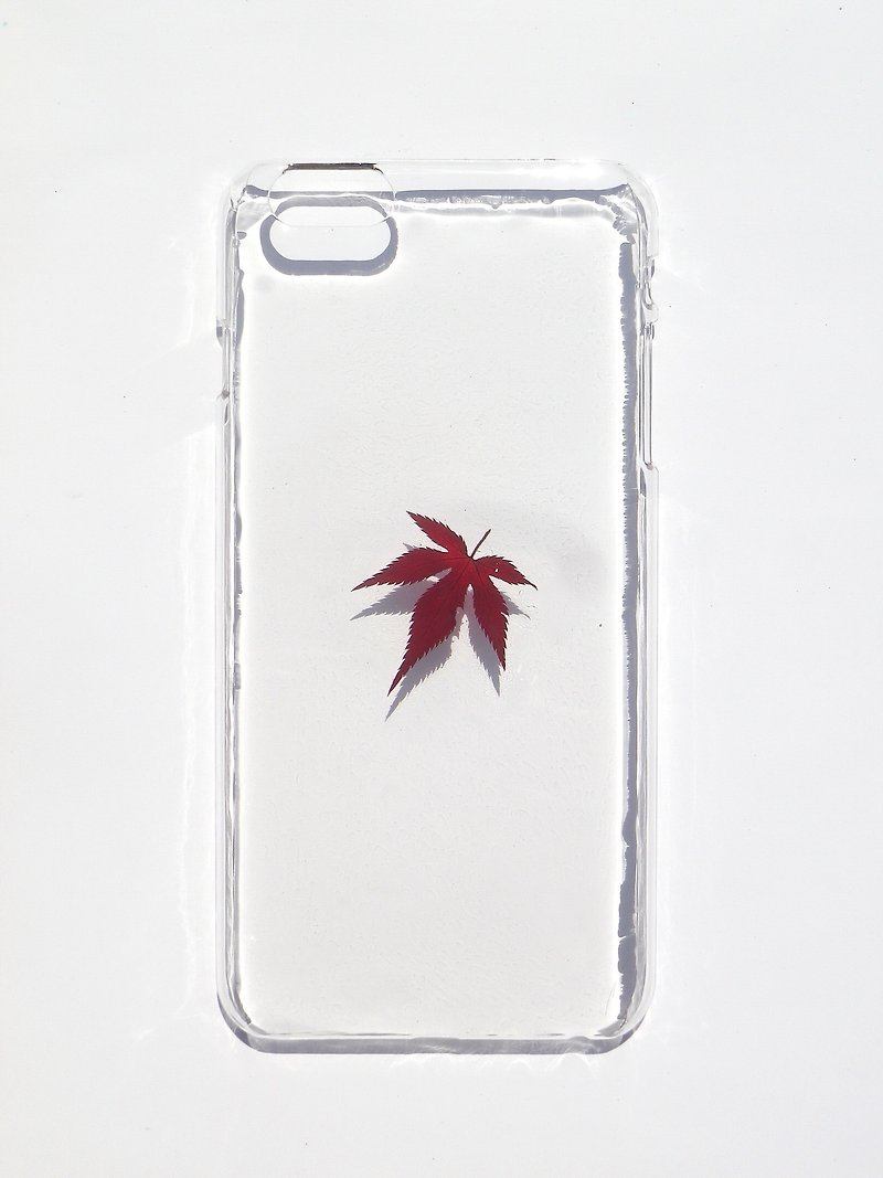Handmade phone case, Pressed leaves with nature, iphone 6, Sony XZ,  Maple Leaf - เคส/ซองมือถือ - พลาสติก 
