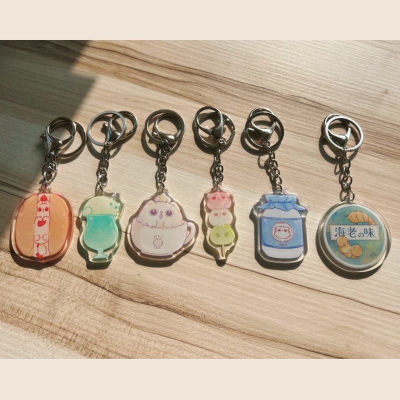 [Uki's Cat] Showa Series Large Epoxy Pendants, All 6 Styles/Keychain/Original - ที่ห้อยกุญแจ - อะคริลิค สีใส