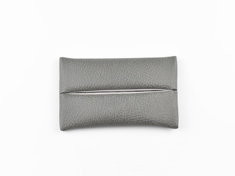 Pocket Tissue Holder for Purse, PU Leather Travel Tissue Holder, Grey - ポーチ - 合皮 グレー