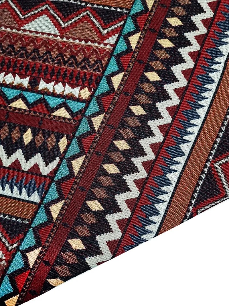 Multi-color Tribal Fabric Thai Woven Fabric Craft Supplies Textile 1/2 yard - 編織/刺繡/羊毛氈/縫紉 - 其他材質 多色