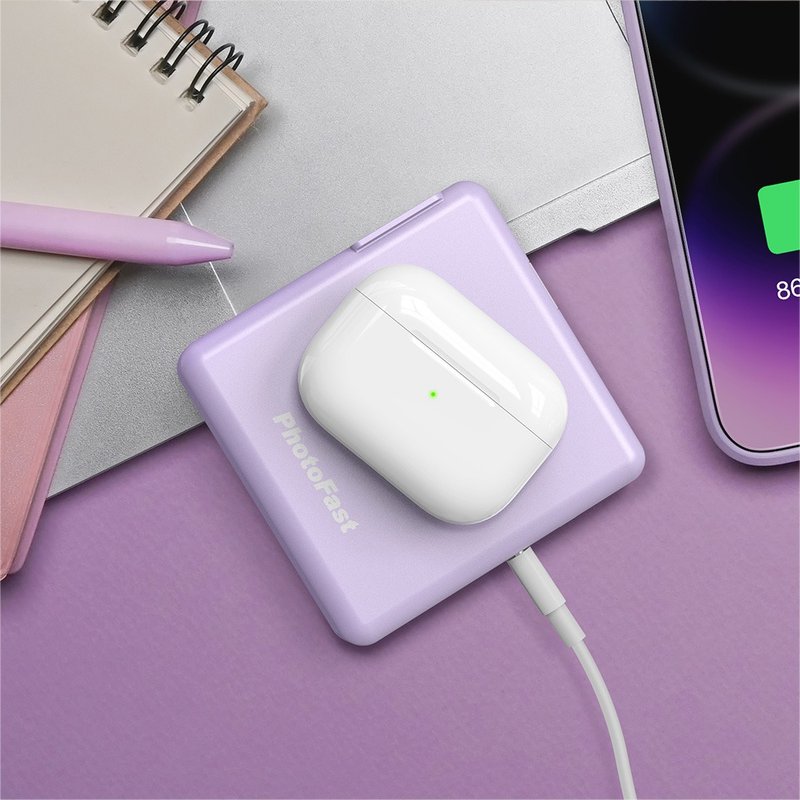 Photofast MUTICharge 10000mAh magsafe magnetic power bank purple - ที่ชาร์จ - พลาสติก สีม่วง