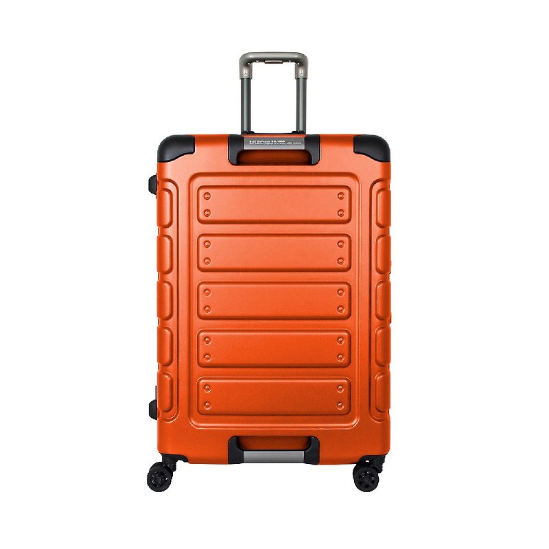 【CROWN】New version of Hummer 30-inch aluminum-frame suitcase flashes orange - Luggage & Luggage Covers - Plastic Orange