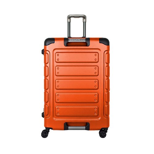 CROWN 皇冠行李箱 【CROWN】新版 悍馬 30吋 鋁框行李箱 閃橘色