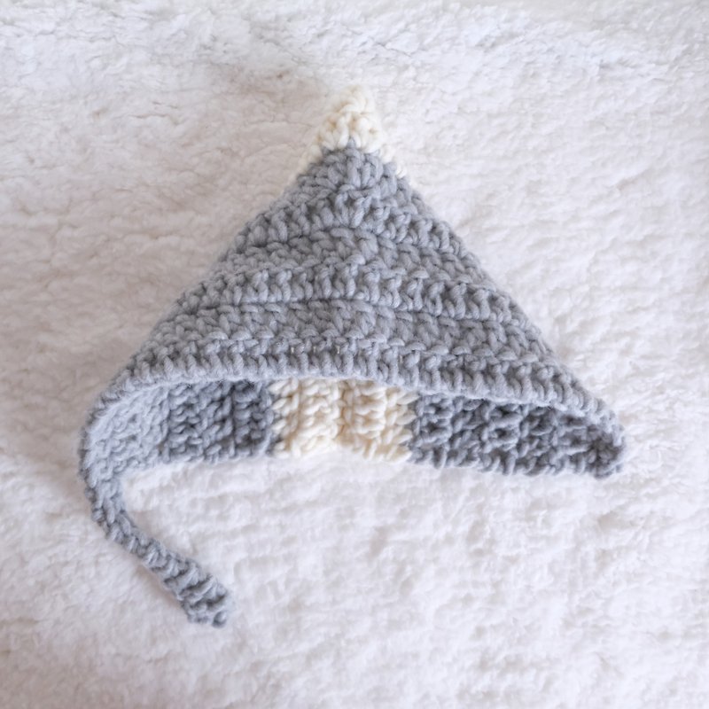 Light gray snowy elf cap - หมวกเด็ก - ขนแกะ 