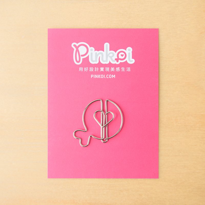 คลิปหนีบกระดาษ-ปลาน้อย Pinkoi สีเงิน (5ตัว) - เข็มกลัด/พิน - โลหะ สีเทา