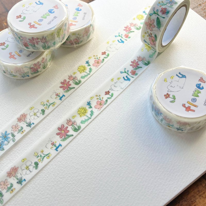 muuseries /flower 15mm × 7m masking tape - Washi Tape - Paper 