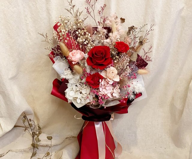 Valentine's Day Gifts/Girlfriend Gifts/Boyfriend Gifts_Eternal Flower  Bouquet|I Love You_Red Style