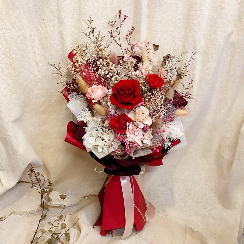 Valentine's Day Gifts/Girlfriend Gifts/Boyfriend Gifts_Eternal Flower Bouquet|I Love You_Red Style - Dried Flowers & Bouquets - Plants & Flowers 