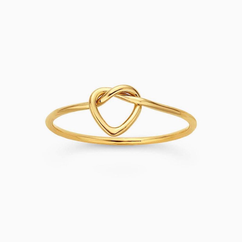 Single Heart Knot Ring - แหวนทั่วไป - สแตนเลส หลากหลายสี