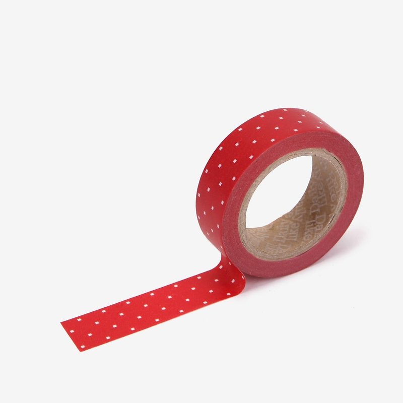 Dailylike single roll of paper tape-95 pane red, E2D01738 - มาสกิ้งเทป - กระดาษ สีแดง