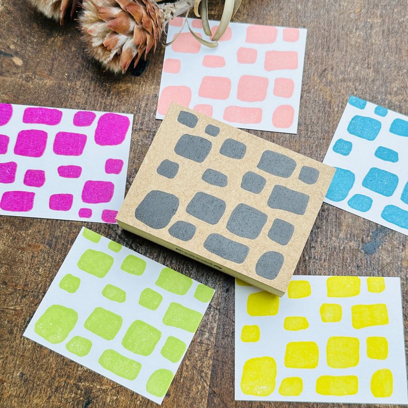 Large pattern stamp*Square dot*60mm x 80mm*Rubber stamp*R1013_o - Stamps & Stamp Pads - Wood 