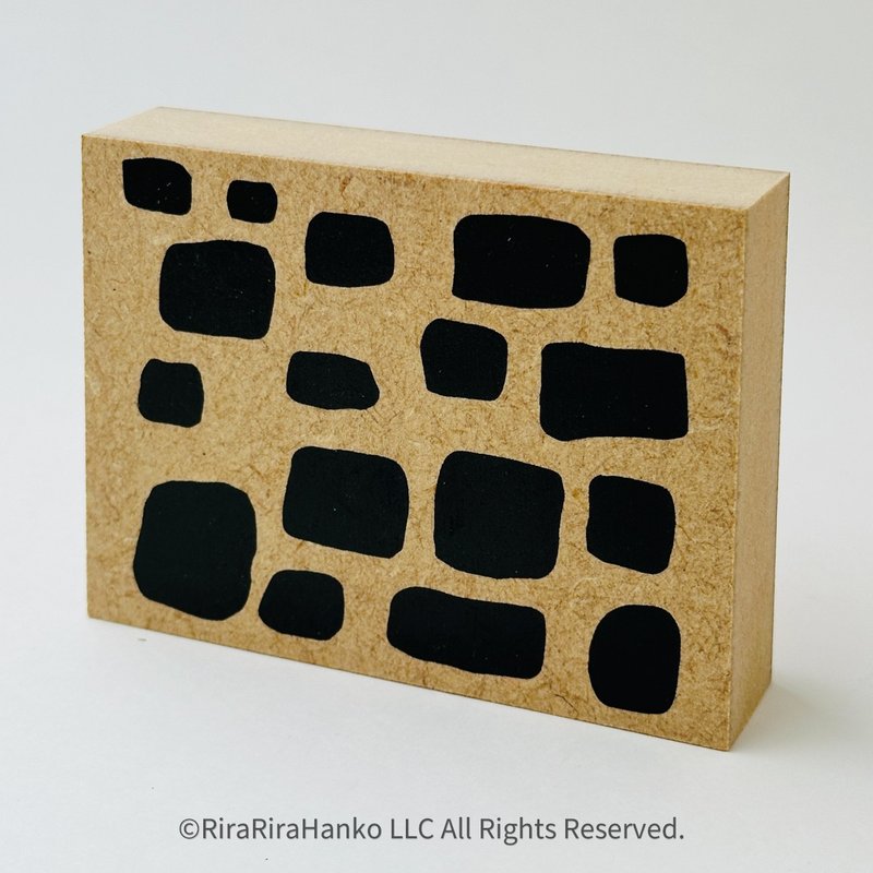 大きめ模様はんこ*スクエアドット*60mm×80mm*ラバースタンプ*R1013_o - 印章/印台 - 木頭 
