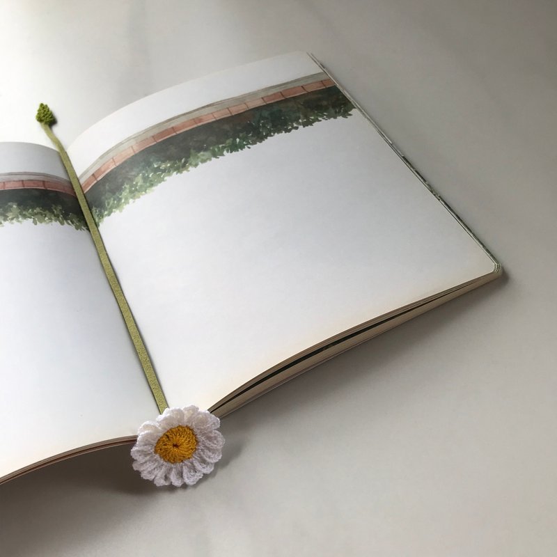 書籤 DAISY Bookmark Crochet - 書籤 - 棉．麻 白色