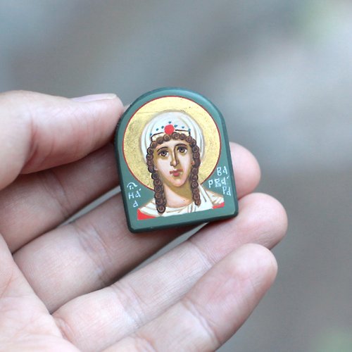 Orthodox small icons hand painted orthodox wood icon saint Holy Great Martyr Barbara