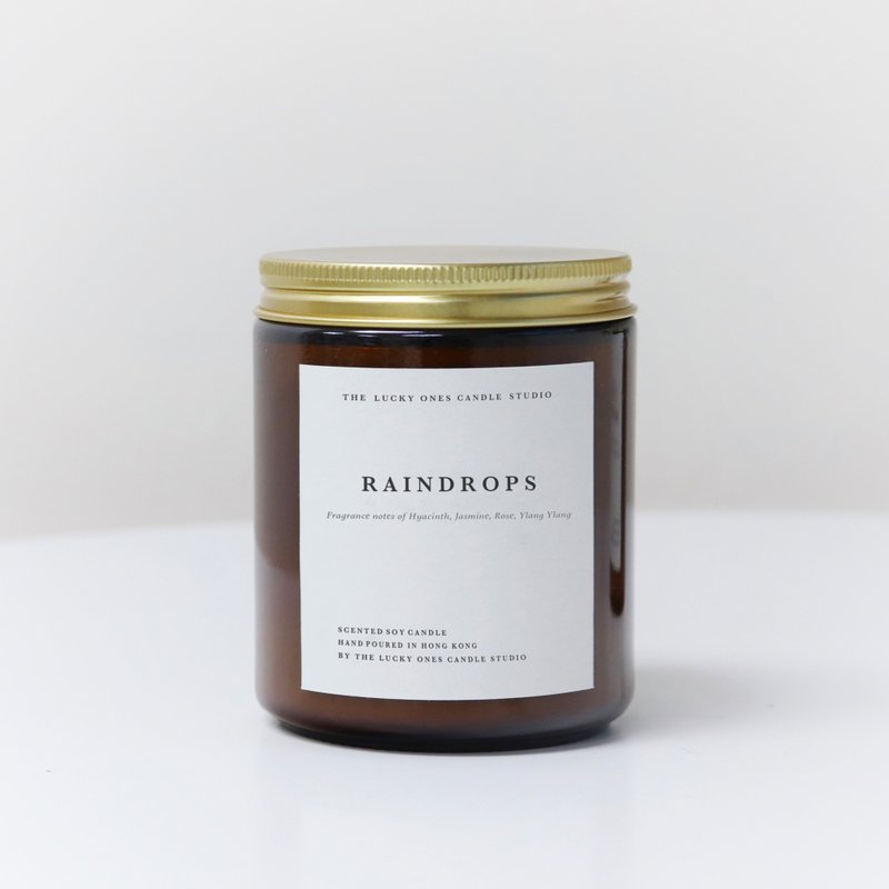 No.109 RAINDROPS | 手工大豆蠟燭 | 香氛蠟燭 - 香氛蠟燭/燭台 - 蠟 透明