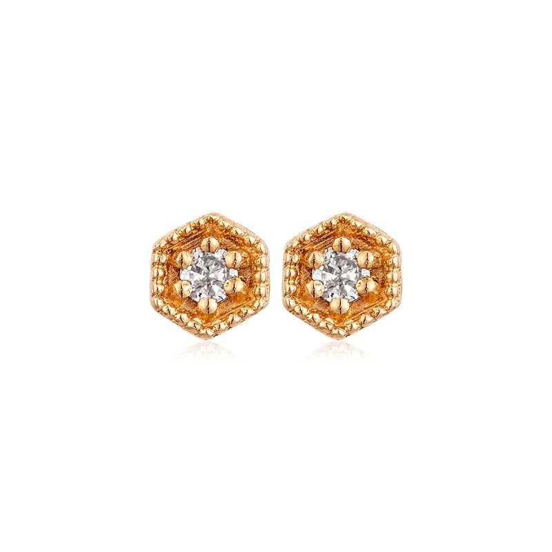 Arte Vitta Minima Diamond Studs - Earrings & Clip-ons - Precious Metals Yellow