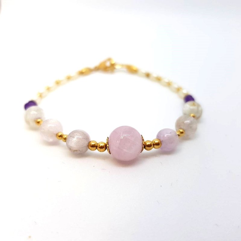 Girl crystal world [introverted beauty] - Purple Li Hui Bracelet bracelet natural crystal gem hand made - Bracelets - Gemstone Purple