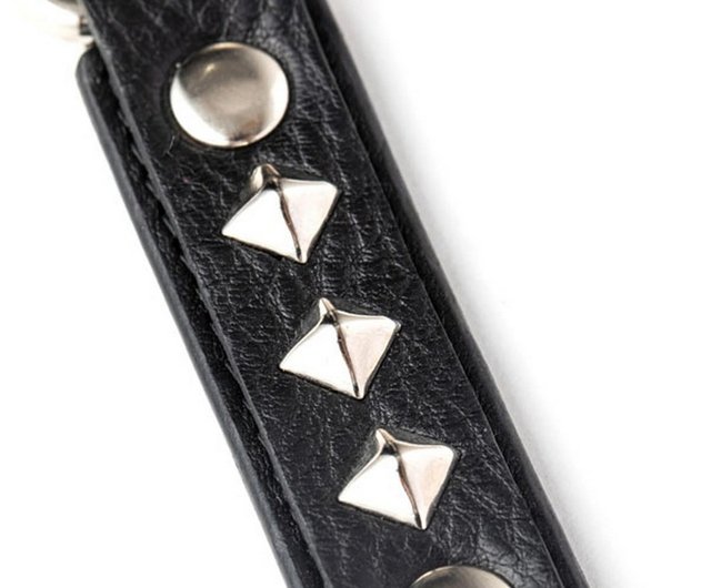 Calee Studs Leather Assort Key Ring Type IA Leather Tassel