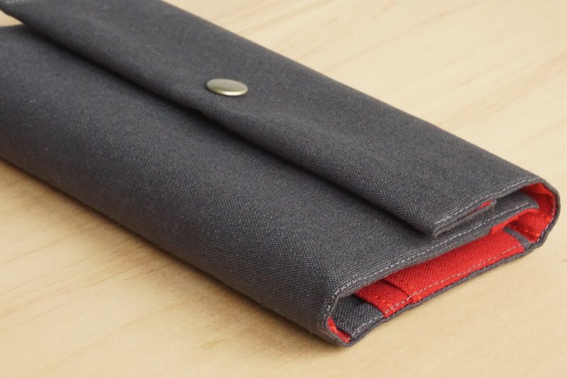 Bi-fold Wallets - Fabric Wallets - PURSE - Grey - Wallets - Cotton & Hemp Black
