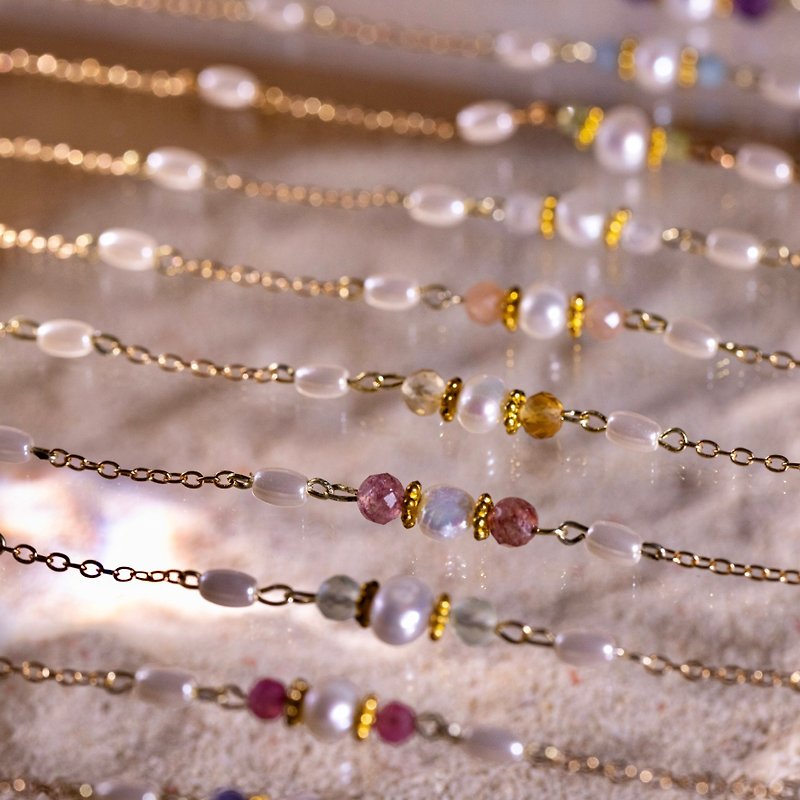 【Birthstone・September-December】Crystal Bracelet│ Lucky Charm・Sister Gift・Girlfriend Jewelry - Bracelets - Gemstone Multicolor