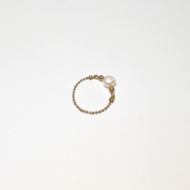 Teenage ring (irregular) - General Rings - Pearl White