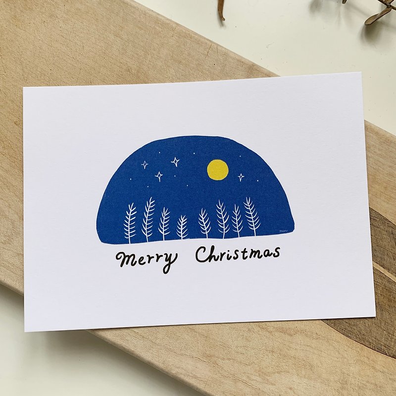 【Xingyue Christmas】Illustration postcard Christmas card greeting card - การ์ด/โปสการ์ด - กระดาษ 