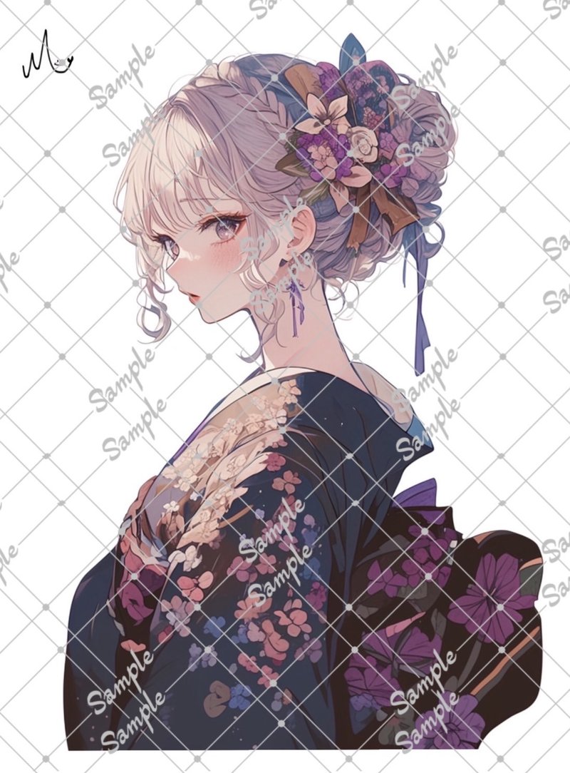 オリジナル人物ステッカー8月新作 - 貼紙 - 紙 
