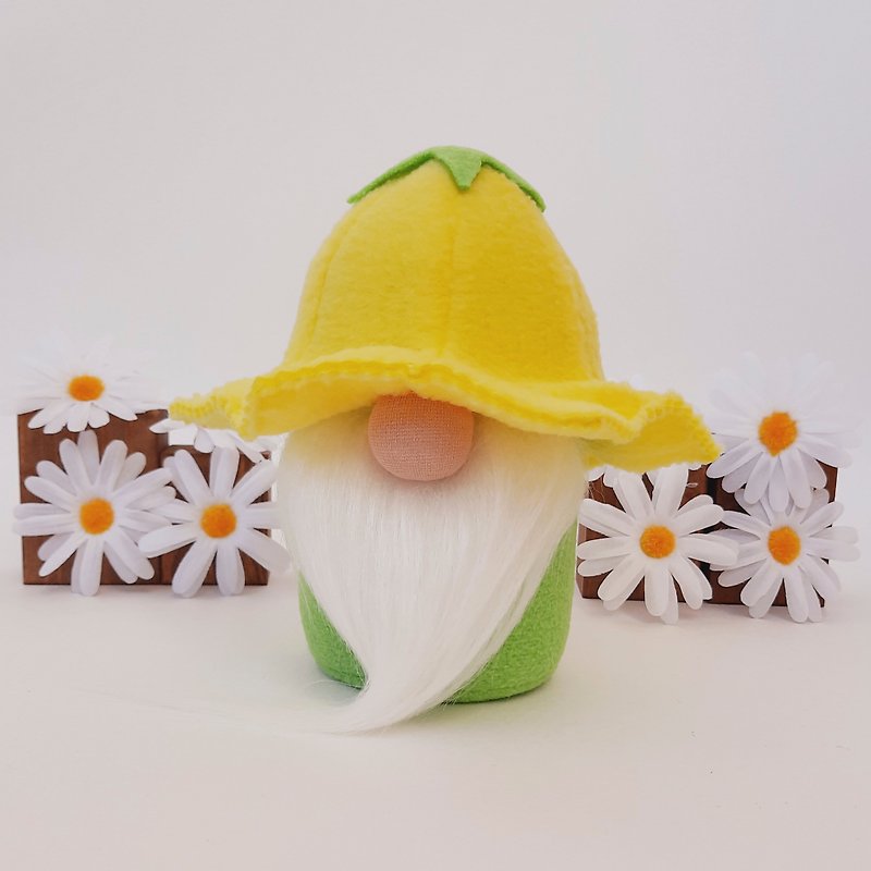 Small Gnome Tiered Tray Decor, Spring Gnome Flower, Summer Gnome, Plush Gnome - Stuffed Dolls & Figurines - Other Materials 