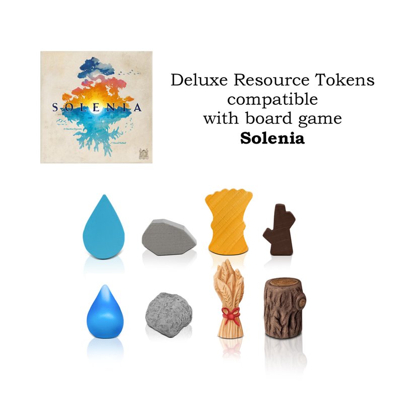 Deluxe Resource Tokens compatible with Solenia board game - Board Games & Toys - Other Materials 