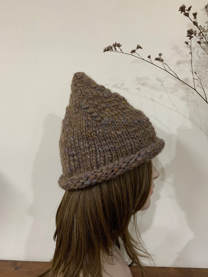 Pointed hair hat series. . Kacai elf pointed beanie hat. Japanese special yarn knitting - Hats & Caps - Wool 