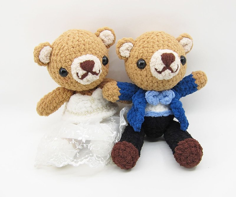wedding bear doll - Stuffed Dolls & Figurines - Other Man-Made Fibers Multicolor
