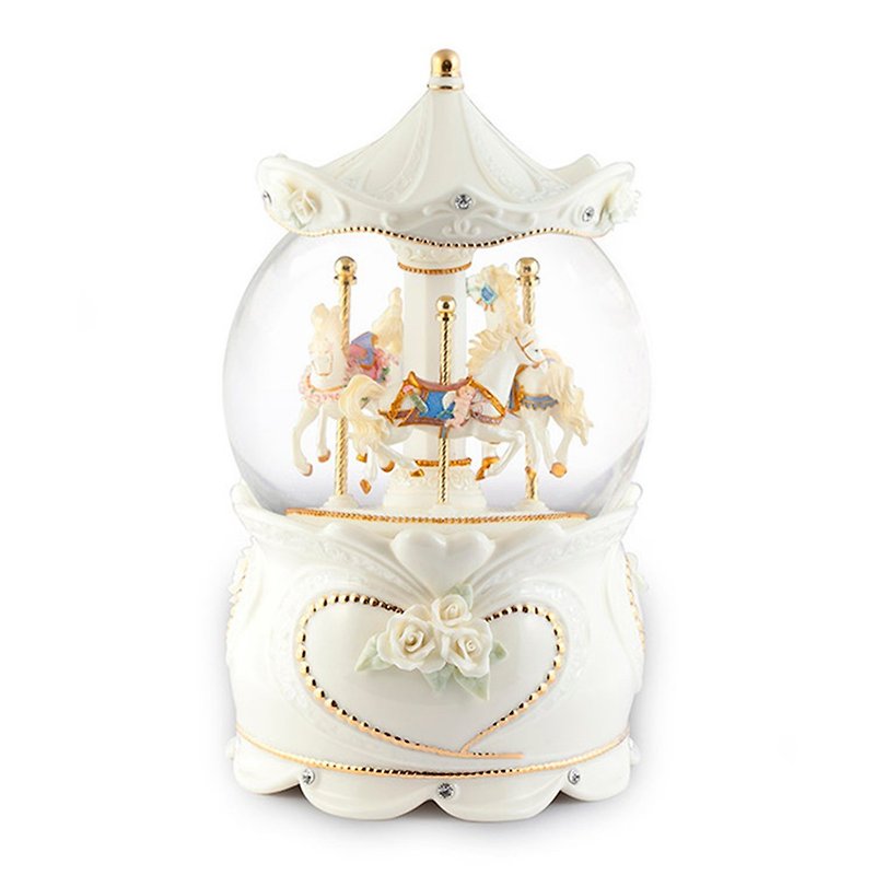 Valentine's day amusement horse crystal ball music bell wedding lover gift - Items for Display - Porcelain 
