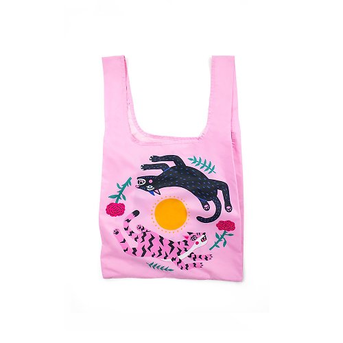 Kind Bag 台灣 英國Kind Bag-環保收納購物袋-中-Amy Hastings聯名-跳跳喵