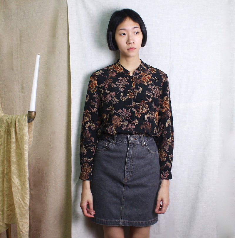 FOAK vintage Japan's oldest night dew bloom collar shirt - Women's Shirts - Other Materials 