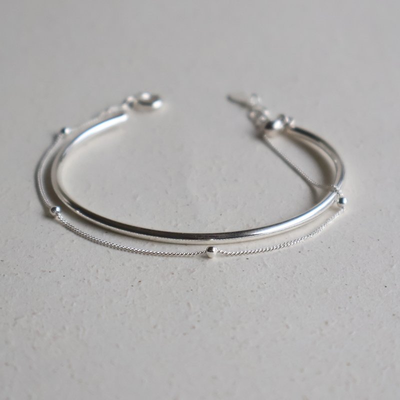 Sterling silver bracelet with a sense of ritual in life - Bracelets - Silver Silver