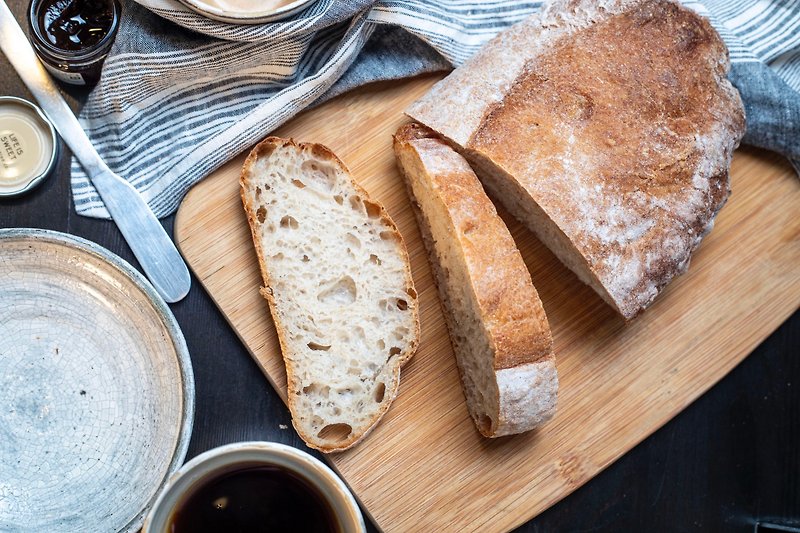 Sourdough rye ciabatta bread 2 pieces - Bread - Fresh Ingredients 