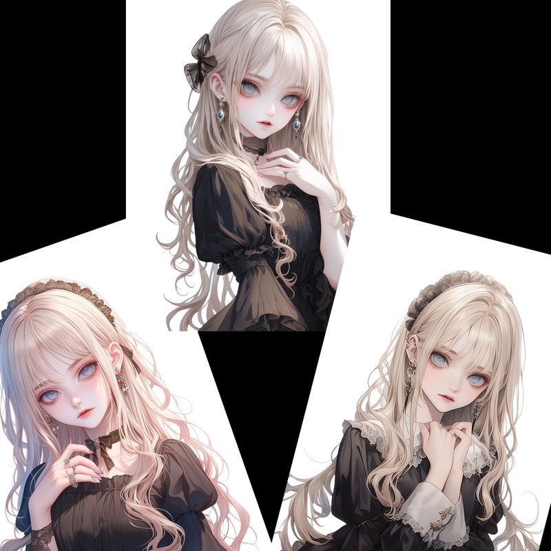 03-079 Collage Sticker Gothic Lolita Style - Stickers - Paper 