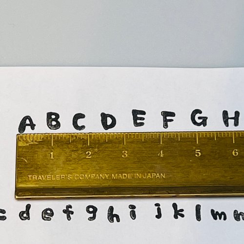 2MM Typewriter Font Combination Metal Alphabet Letter and Number