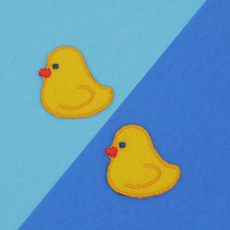 Mini Yellow Duck Iron Patch - Knitting, Embroidery, Felted Wool & Sewing - Thread Yellow