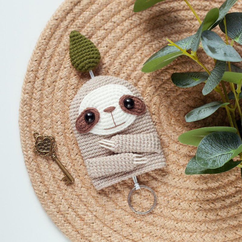 Sloth Key Cover Crochet Pattern - Key Chain DIY - Amigurumi Toy - Digital Item - 手工藝教學/工具書 - 其他材質 