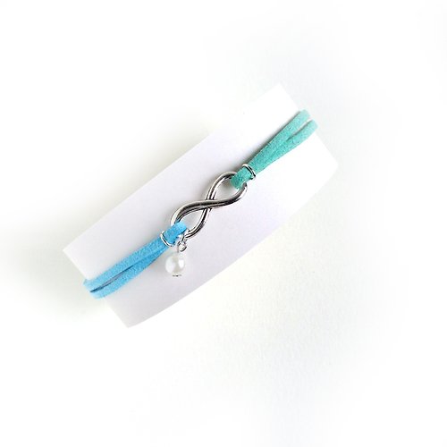 Anne Handmade Bracelets 安妮手作飾品 Infinity 永恆 手工製作 手環-薄荷綠&海洋藍 限量
