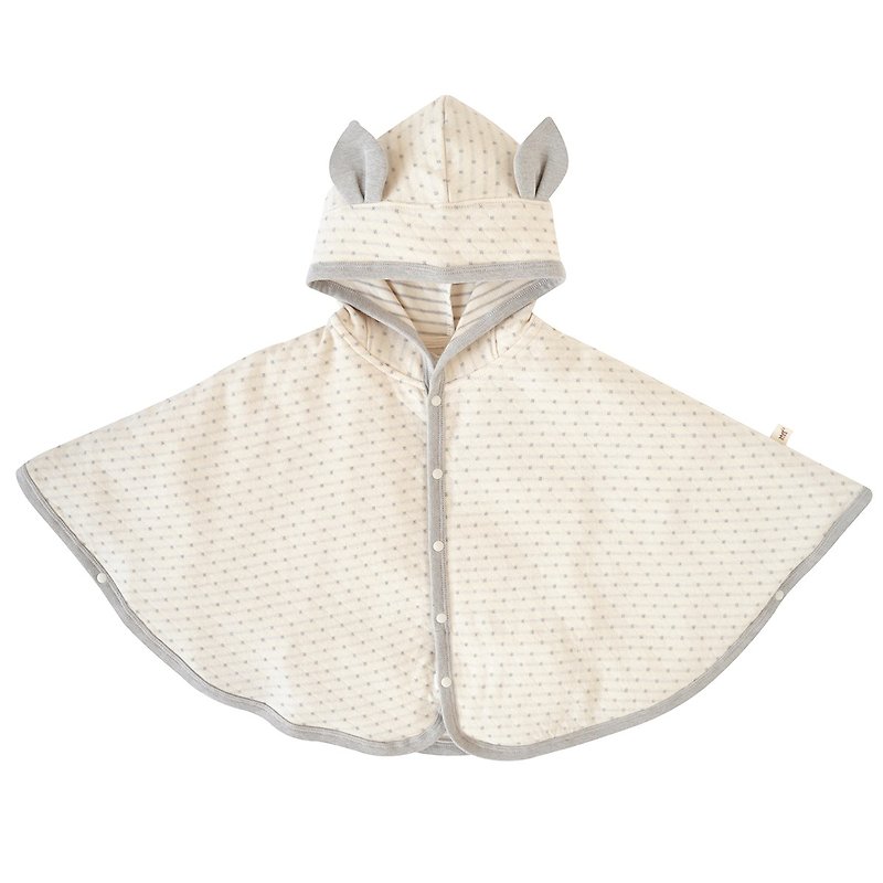 [SISSO Organic Cotton] Fawn Gray Rice Thin Cloak F - Coats - Cotton & Hemp Gray