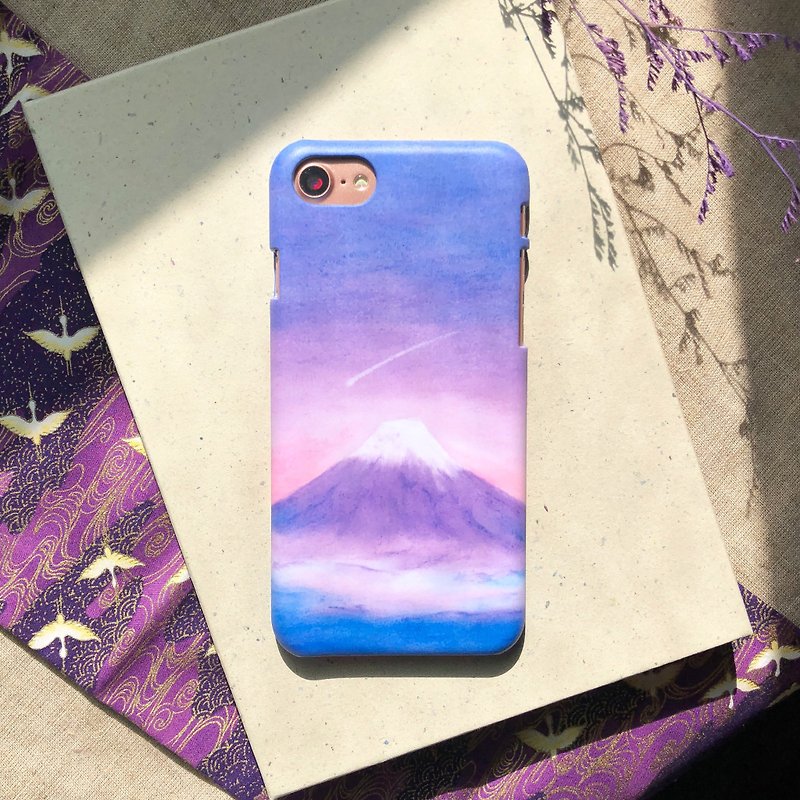 Meteor and Fuji-phone case iphone samsung sony htc zenfone oppo LG - Phone Cases - Plastic Purple