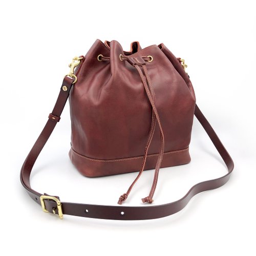 Peer Bar 皮兒吧 手工植鞣皮革-M號水桶包 leather bucket bag