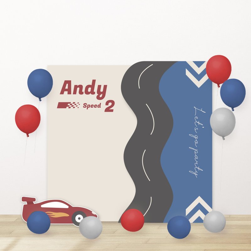 [Customized] Racing Party Mini Backboard (Track Version) | Party | Birthday | Anniversary | Decoration - อื่นๆ - วัสดุอื่นๆ หลากหลายสี