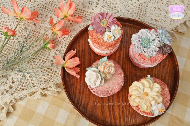 (Ready Stock) Cream Flower Cake Diffusion Stone - Fragrances - Clay Pink