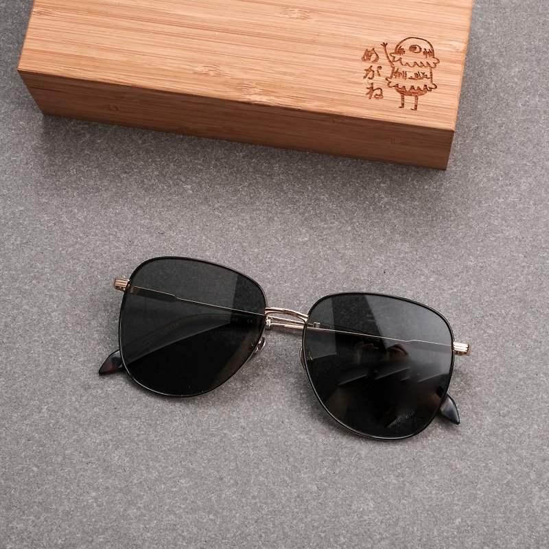 フライングサングラスフルチタンサングラスサングラス偏光レンズuv400ブラックゴールドブラックグレーレンズ - 眼鏡・フレーム - 金属 透明