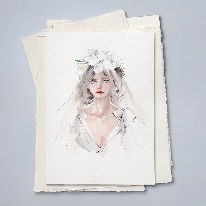 藝術微噴水彩畫 -【她的時間】 - 海報/掛畫/掛布 - 紙 